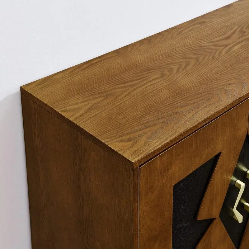 Buffet vaisselier Mid Century Modern 60 po avec rangement pour une organisation élégante de la maison
