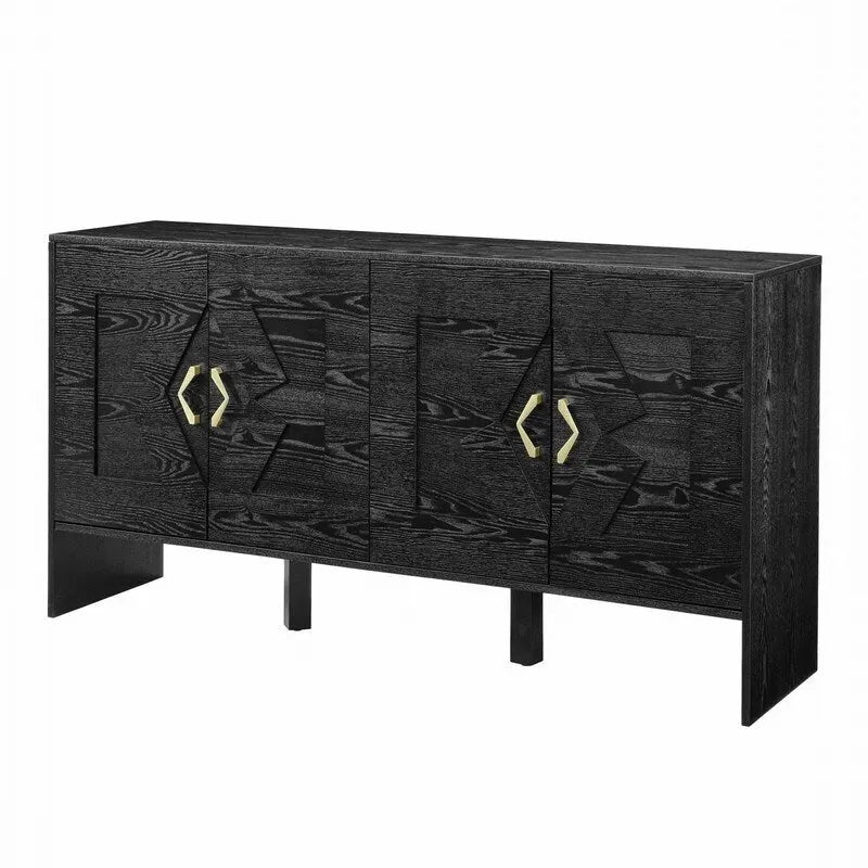 Buffet vaisselier Mid Century Modern 60 po avec rangement pour une organisation élégante de la maison