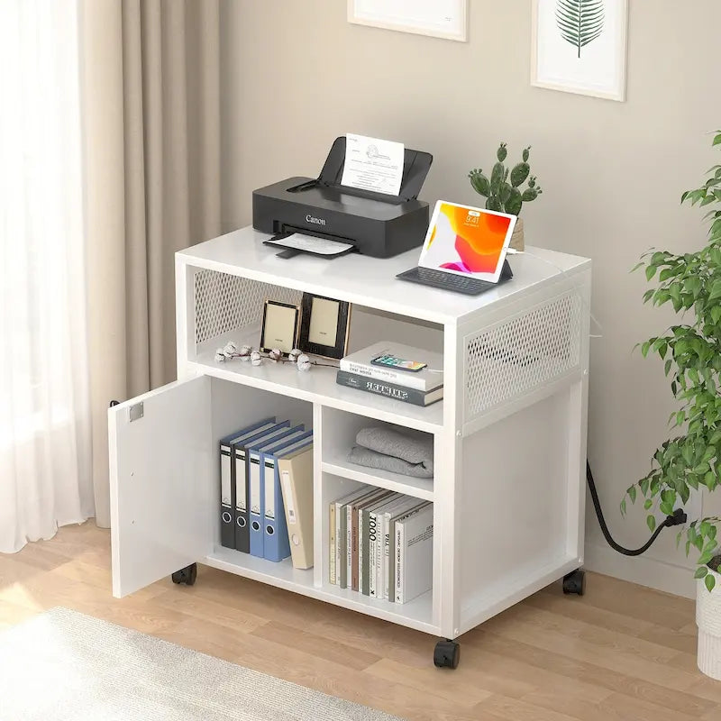 Classeurs de bureau latéraux roulants avec station de recharge