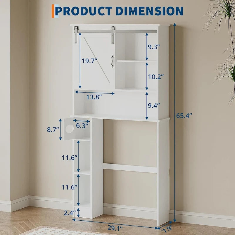 Armoire de rangement double porte pour salle de bain à placer au-dessus des toilettes