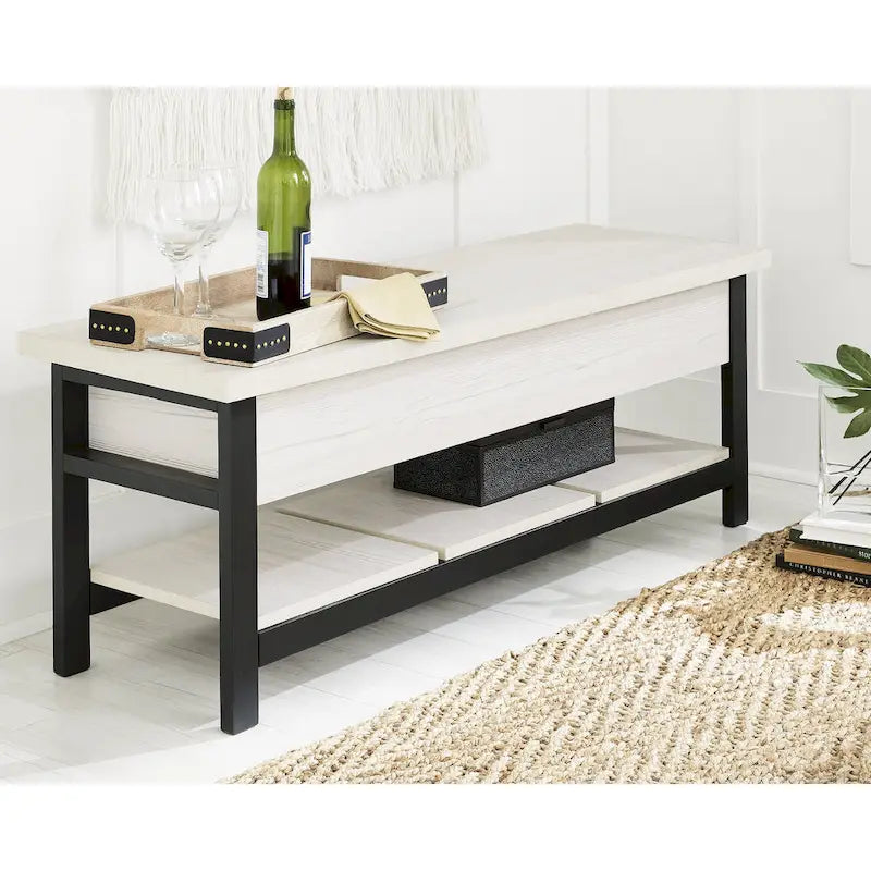 Signature Design by Ashley Rhyson White Storage Bench