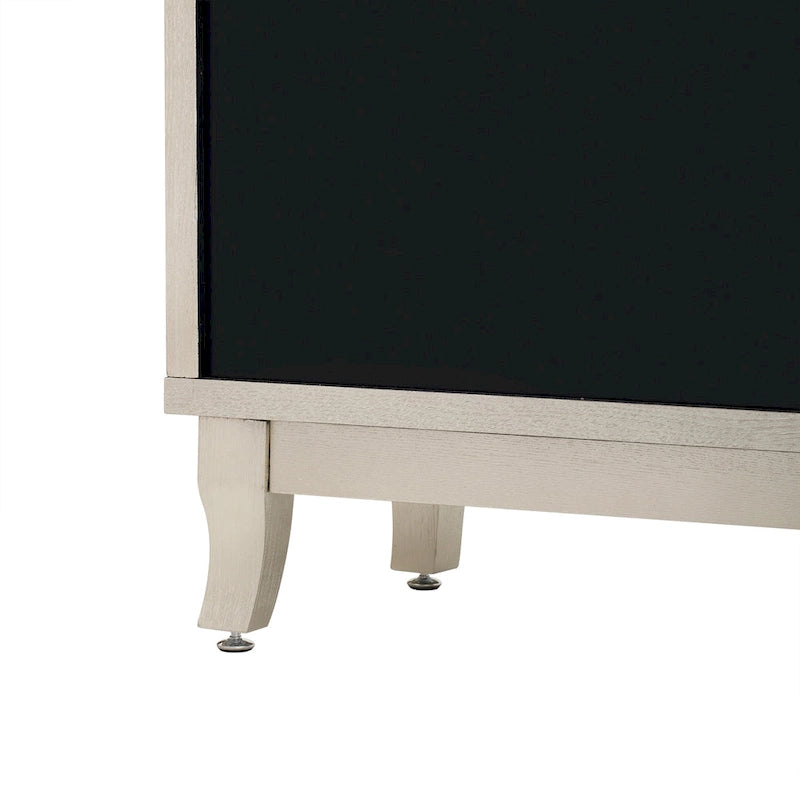 Meuble buffet 3 portes avec miroirEnfilade de salle à manger avec portes vitrées