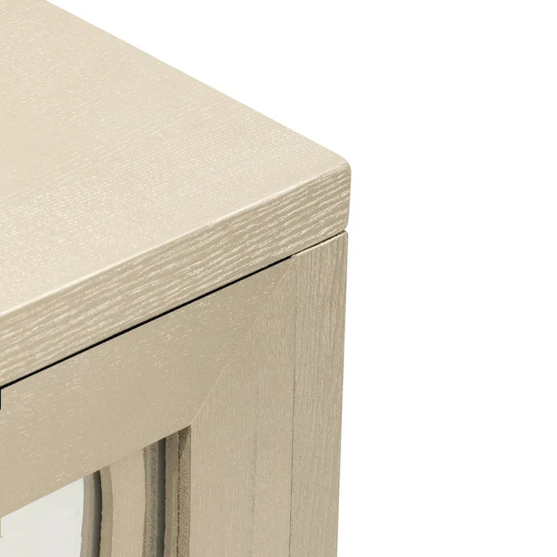 Meuble buffet 3 portes avec miroirEnfilade de salle à manger avec portes vitrées