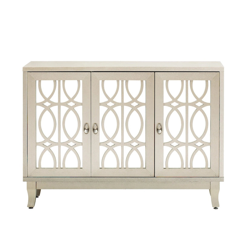 Meuble buffet 3 portes avec miroirEnfilade de salle à manger avec portes vitrées