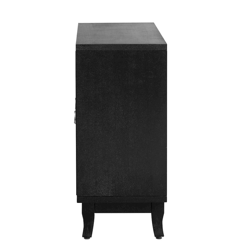 Meuble buffet 3 portes avec miroirEnfilade de salle à manger avec portes vitrées