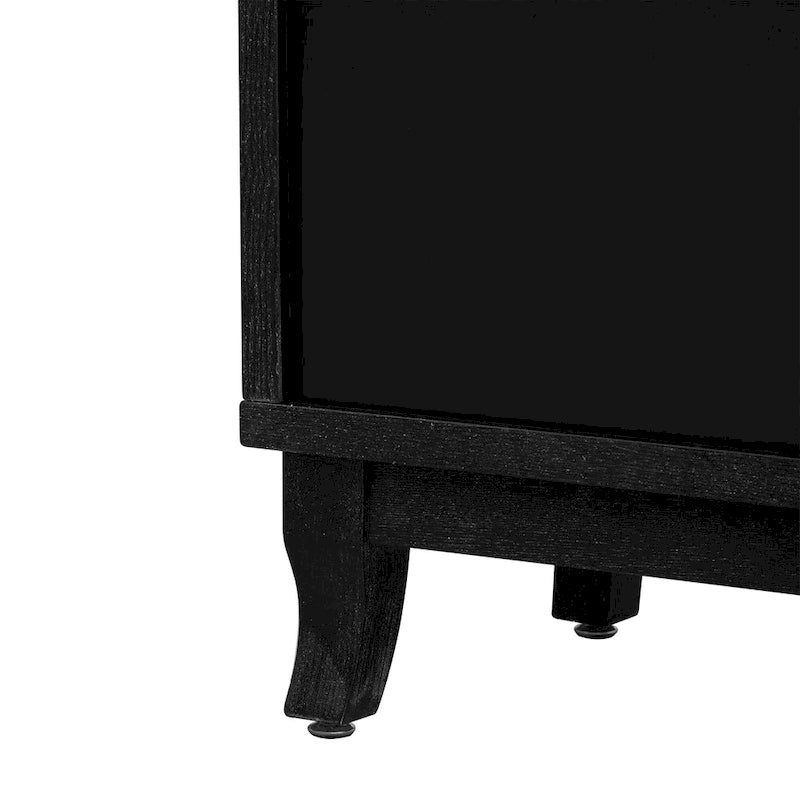 Meuble buffet 3 portes avec miroirEnfilade de salle à manger avec portes vitrées