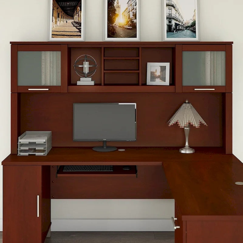 Shuman Espresso Oak Finish Desk Hutch (Hutch Only)