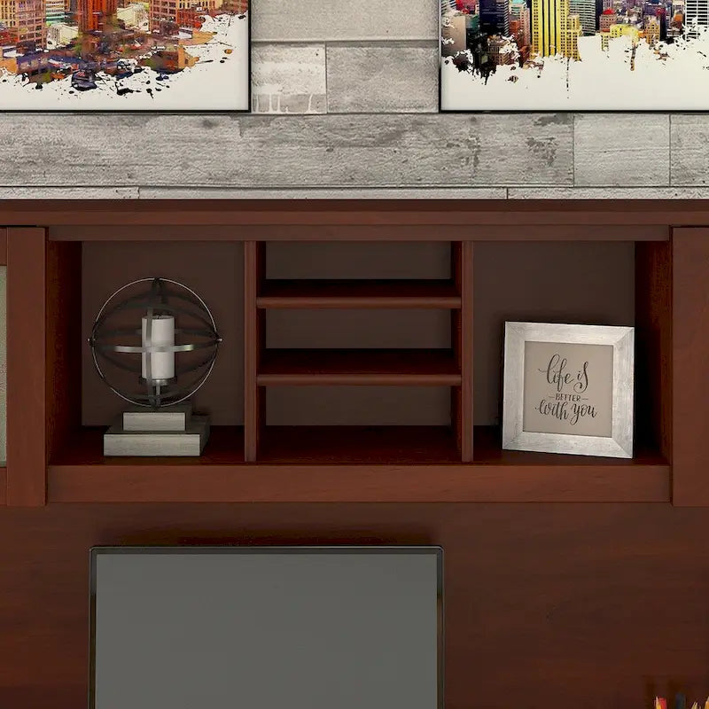 Rehausse de bureau Espresso Oak Finish (rehausse seulement)
