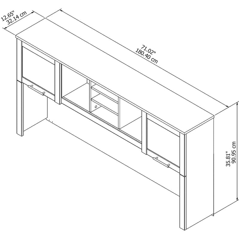 Rehausse de bureau Espresso Oak Finish (rehausse seulement)