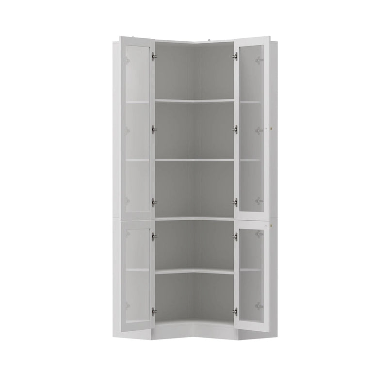 Meuble de salle de bain d'angle blanc - Rangement élégant pour n'importe quelle pièce
