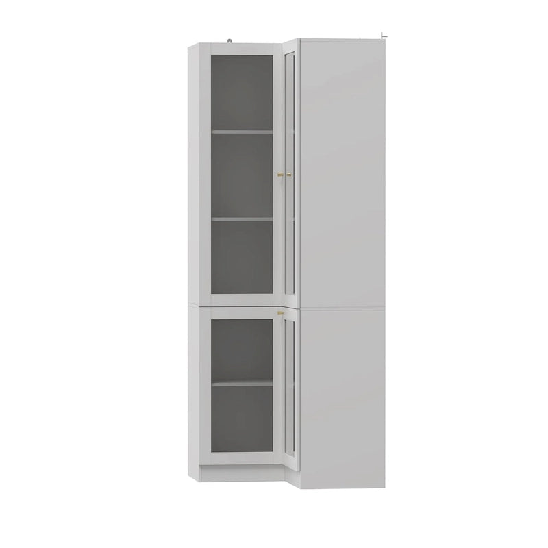 Meuble de salle de bain d'angle blanc - Rangement élégant pour n'importe quelle pièce