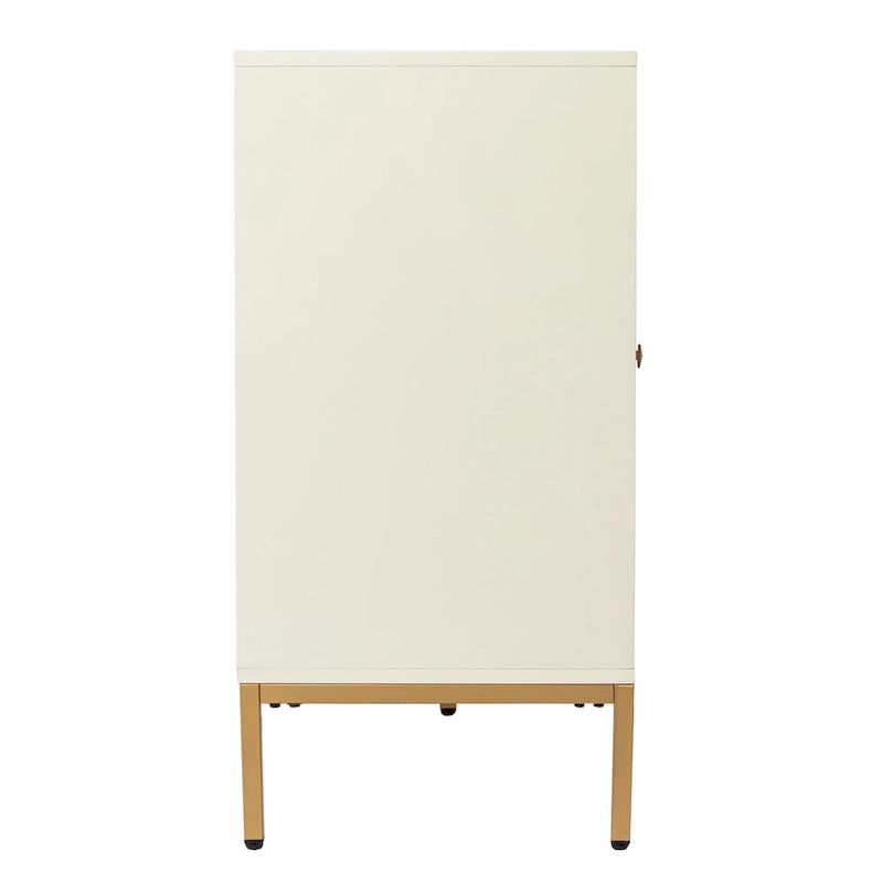 Meuble en bois contemporain avec détails dorés