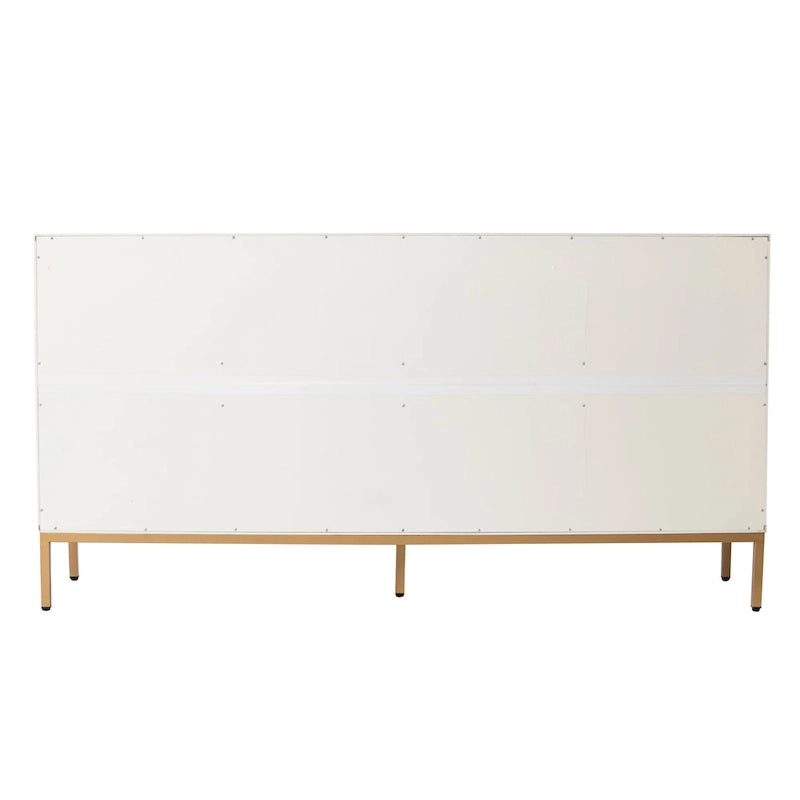 Meuble en bois contemporain avec détails dorés
