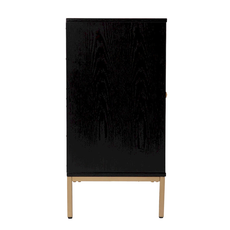 Meuble en bois contemporain avec détails dorés