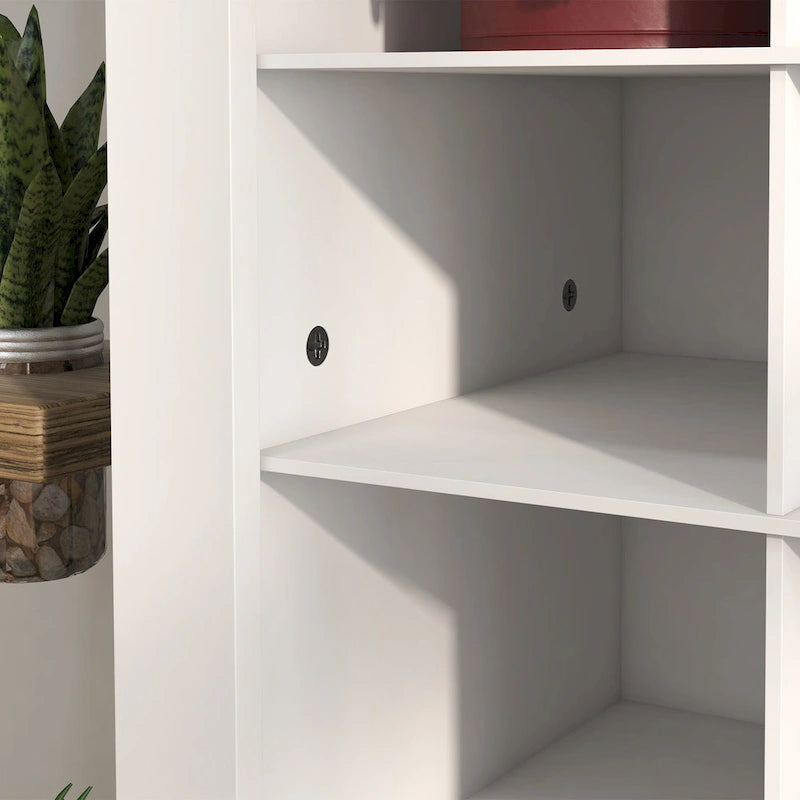 Meuble à chaussures haut de 71 po pour entrée, organisateur de rangement étroit pour chaussures, blanc