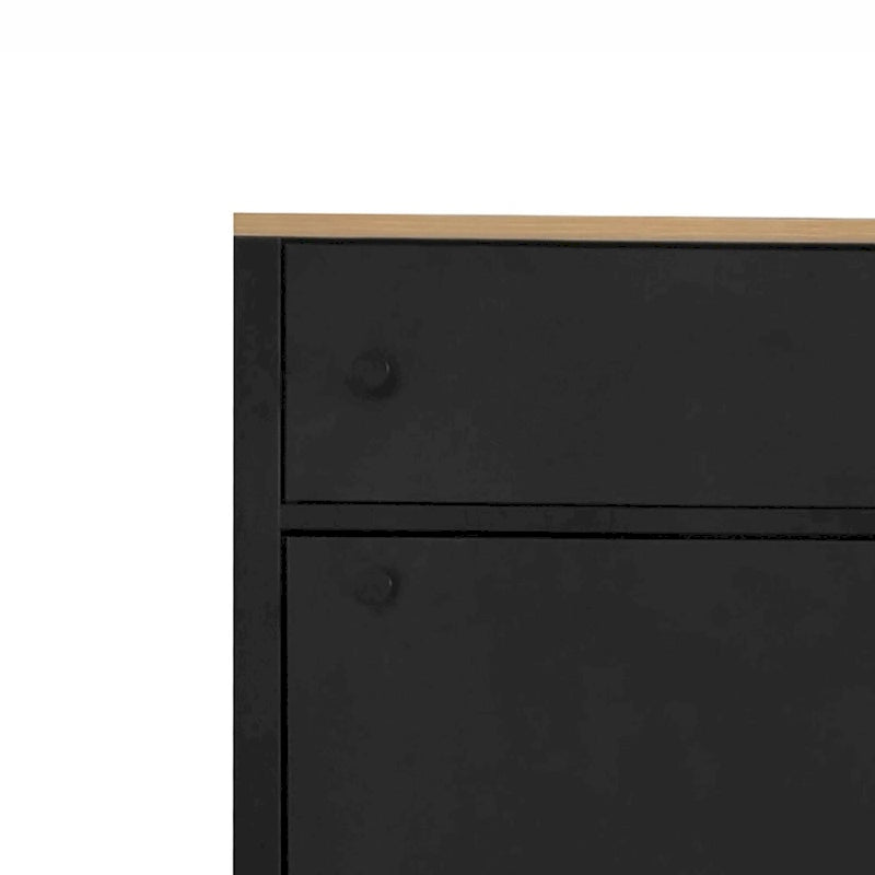 Ensemble moderne minimaliste de deux armoires à chaussures en bois