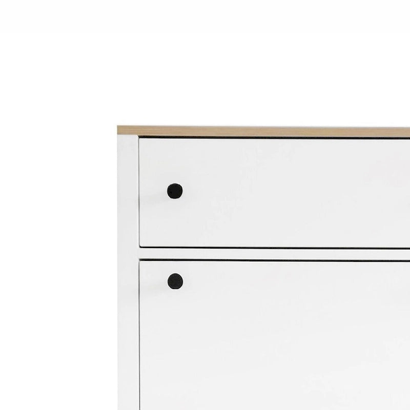 Ensemble moderne minimaliste de deux armoires à chaussures en bois