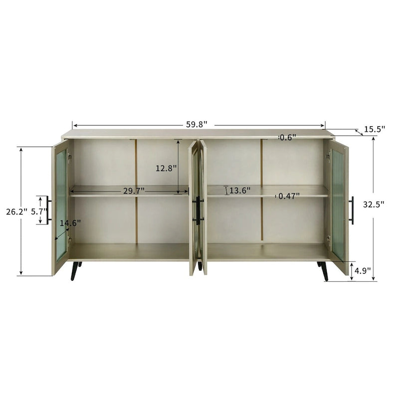 Meuble TV pour téléviseur de 65+ pouces, meuble TV en bois avec armoire de rangement