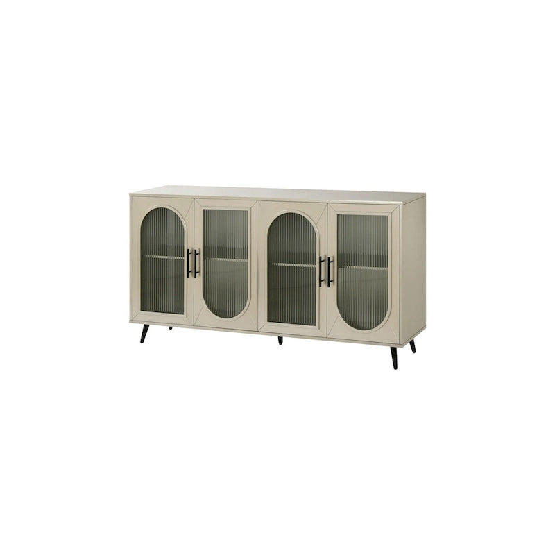 Meuble TV pour téléviseur de 65+ pouces, meuble TV en bois avec armoire de rangement
