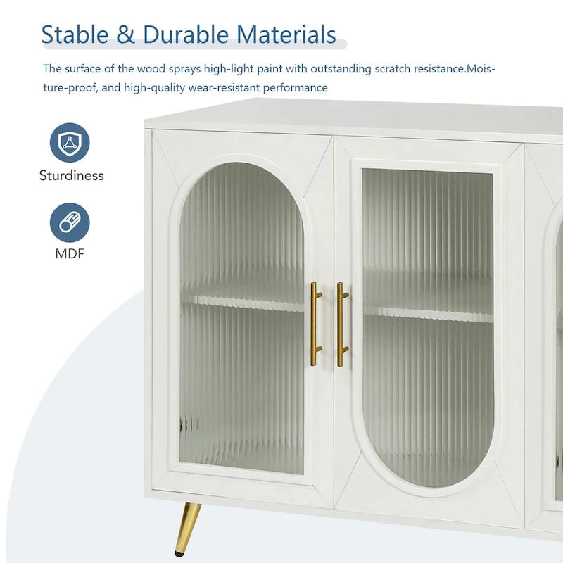 Meuble TV pour téléviseur de 65+ pouces, meuble TV en bois avec armoire de rangement