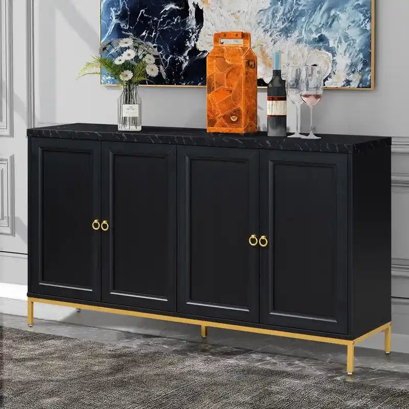 Buffet Bahut de 149,86 cm avec Étagère Réglable