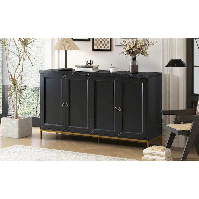 Buffet Bahut de 149,86 cm avec Étagère Réglable