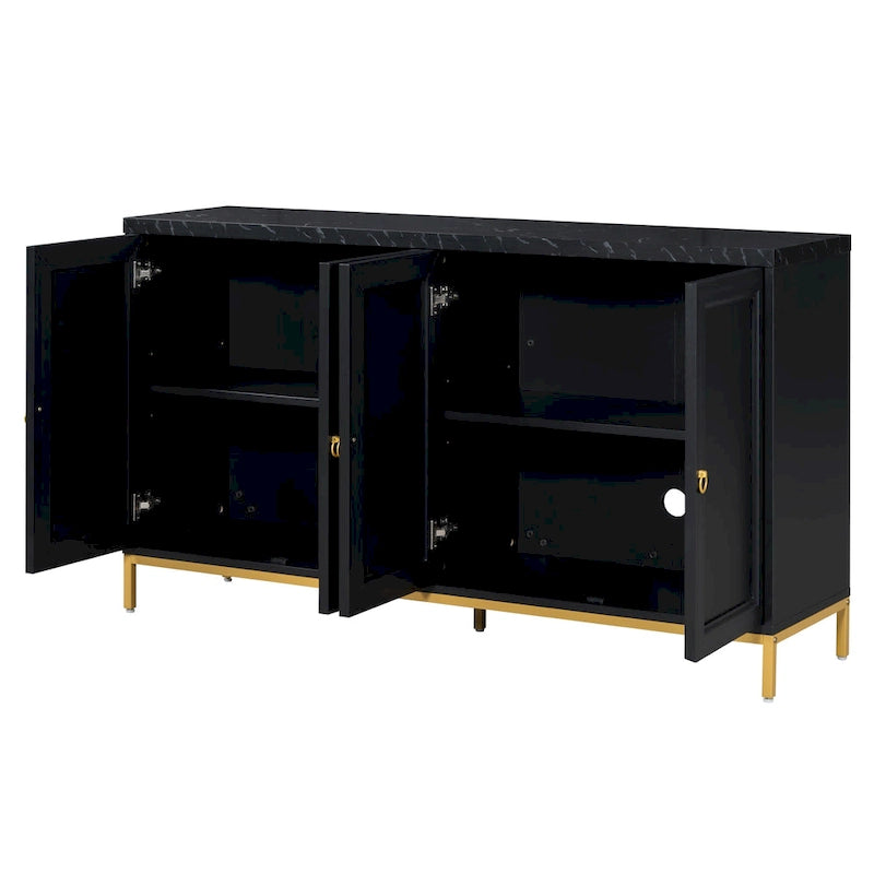 Buffet Bahut de 149,86 cm avec Étagère Réglable