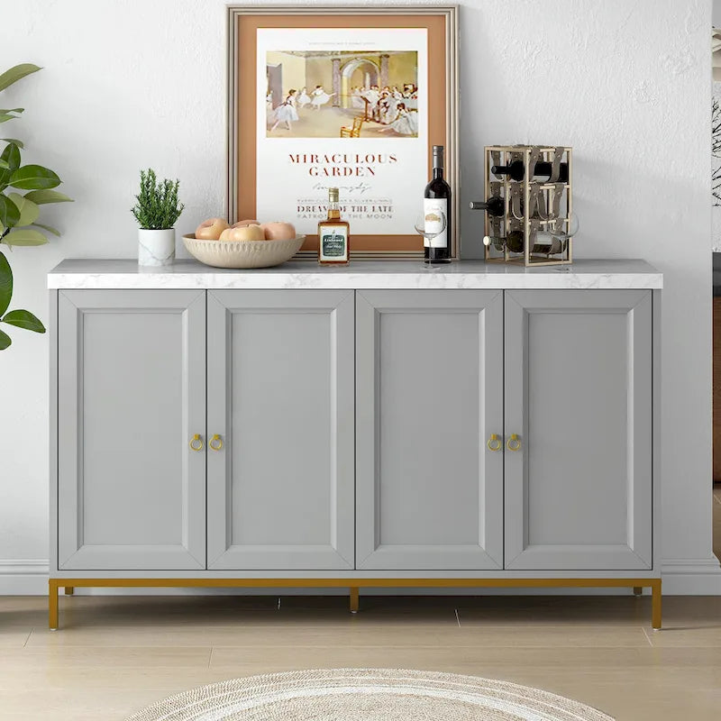 Buffet Bahut de 149,86 cm avec Étagère Réglable