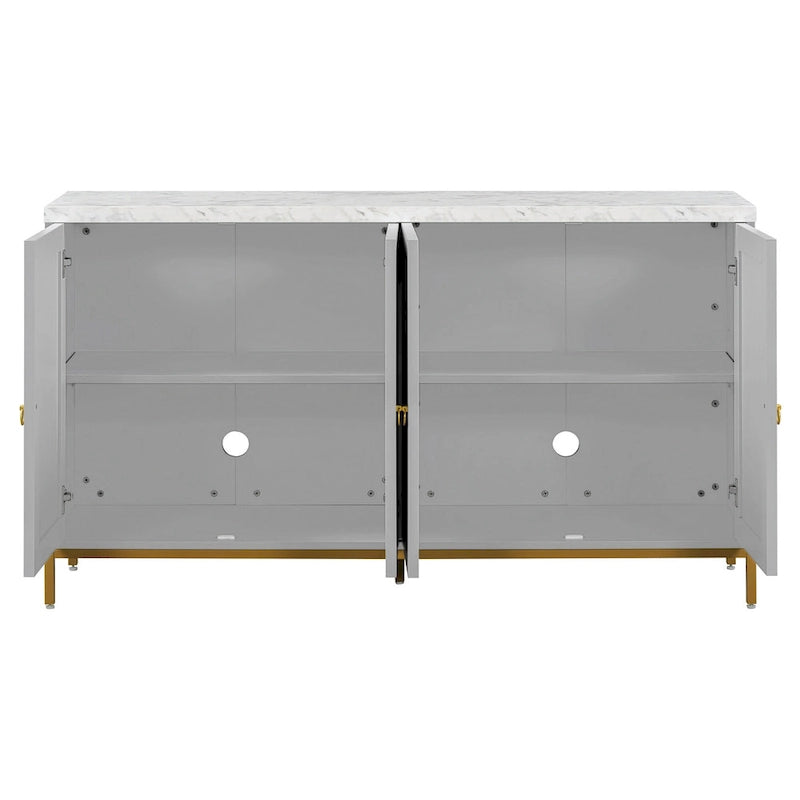 Buffet Bahut de 149,86 cm avec Étagère Réglable