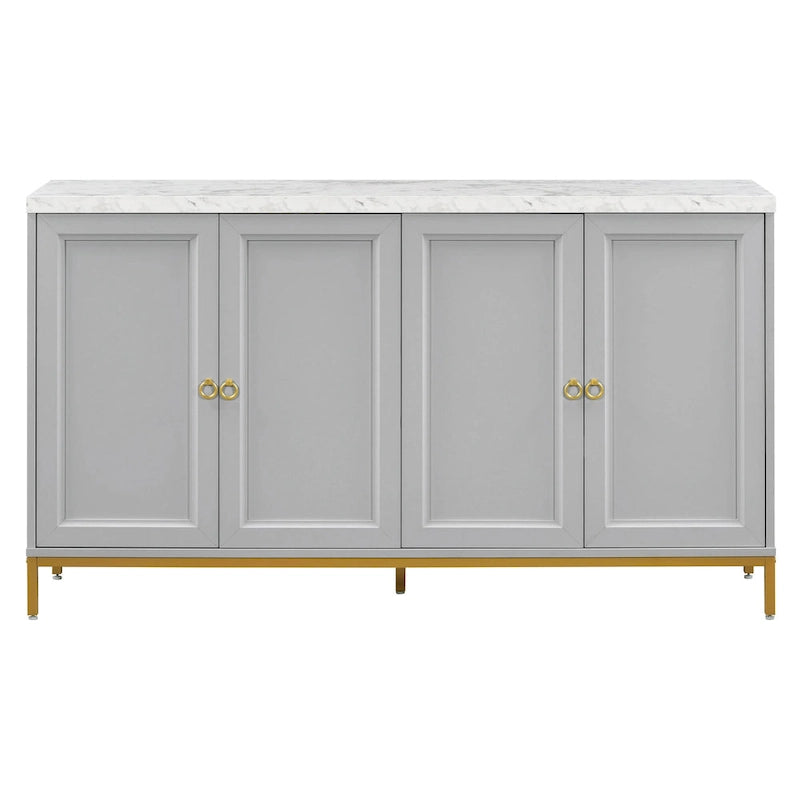 Buffet Bahut de 149,86 cm avec Étagère Réglable