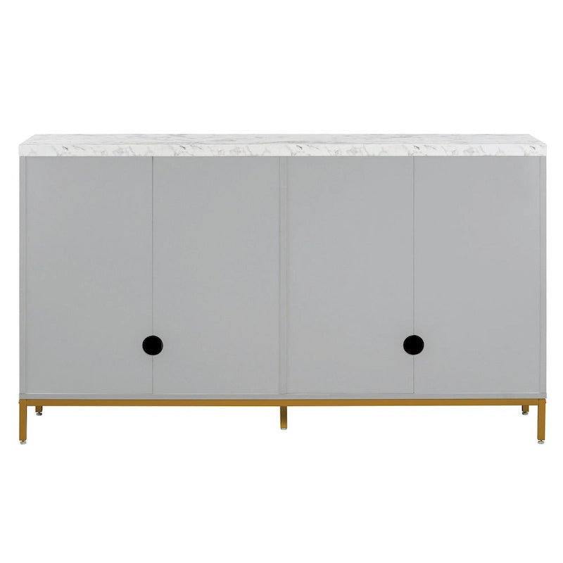 Buffet Bahut de 149,86 cm avec Étagère Réglable