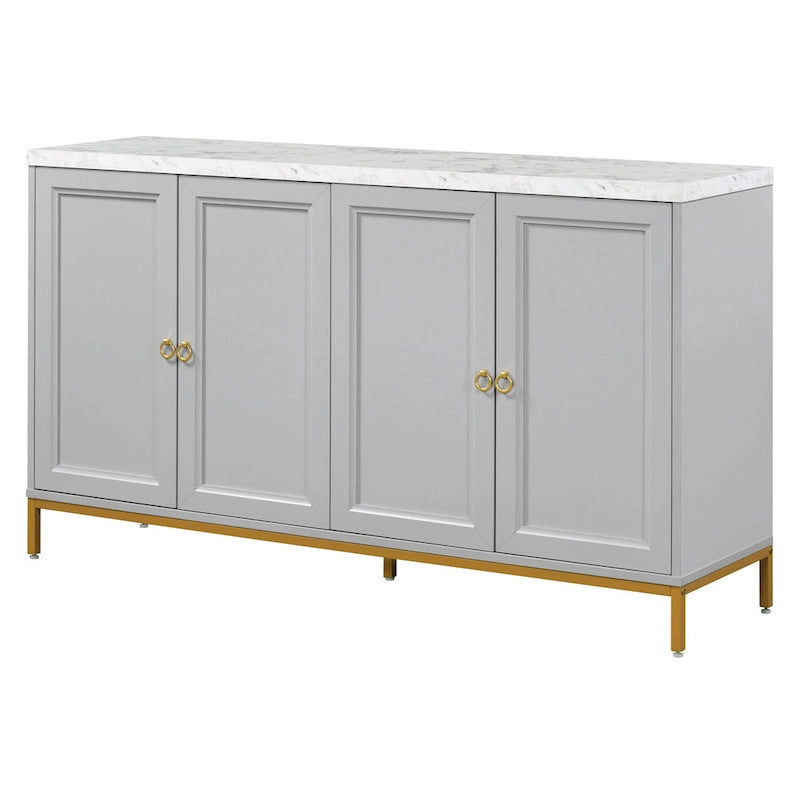 Buffet Bahut de 149,86 cm avec Étagère Réglable