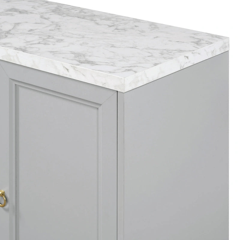 Buffet Bahut de 149,86 cm avec Étagère Réglable