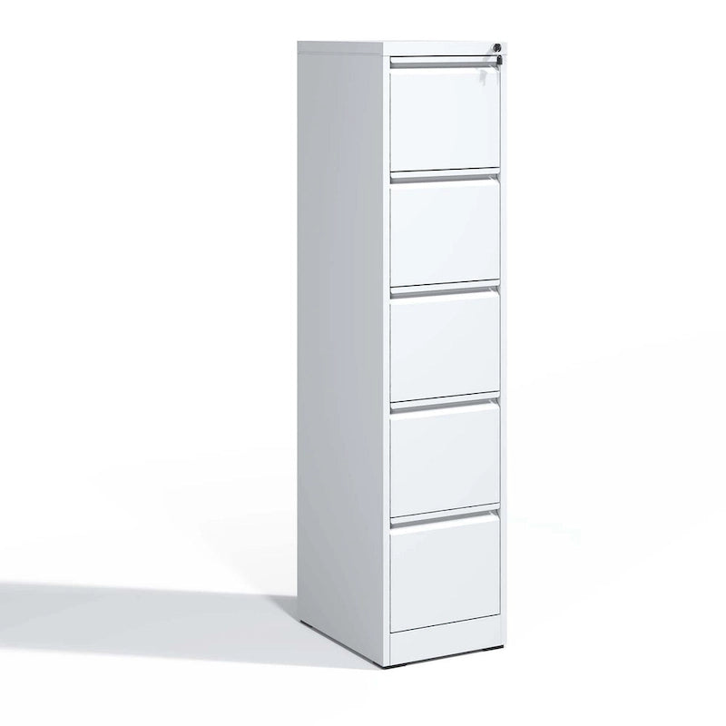 Classeur vertical en métal à 5 tiroirs de 38 cm de large