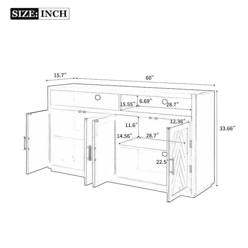 Buffet Classique Moderne 4 Portes