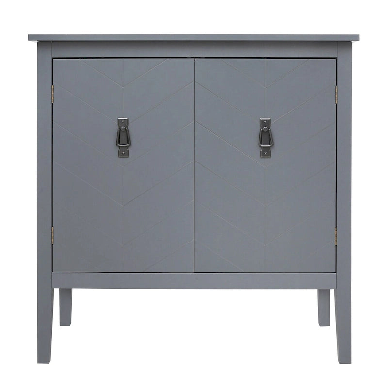 Meuble bas à 2 portes en bois, buffet vintage en bois pour le salon, la salle à manger, le bureau