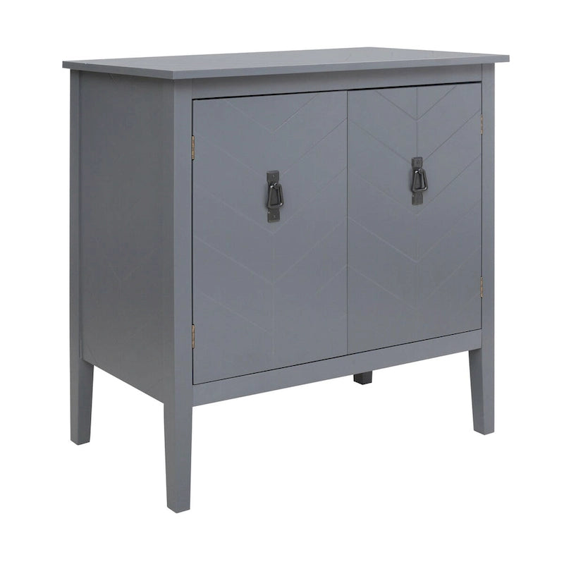 Meuble bas à 2 portes en bois, buffet vintage en bois pour le salon, la salle à manger, le bureau