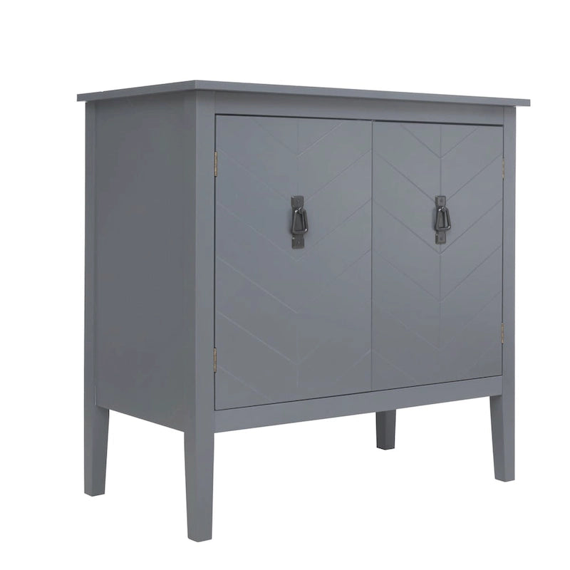 Meuble bas à 2 portes en bois, buffet vintage en bois pour le salon, la salle à manger, le bureau