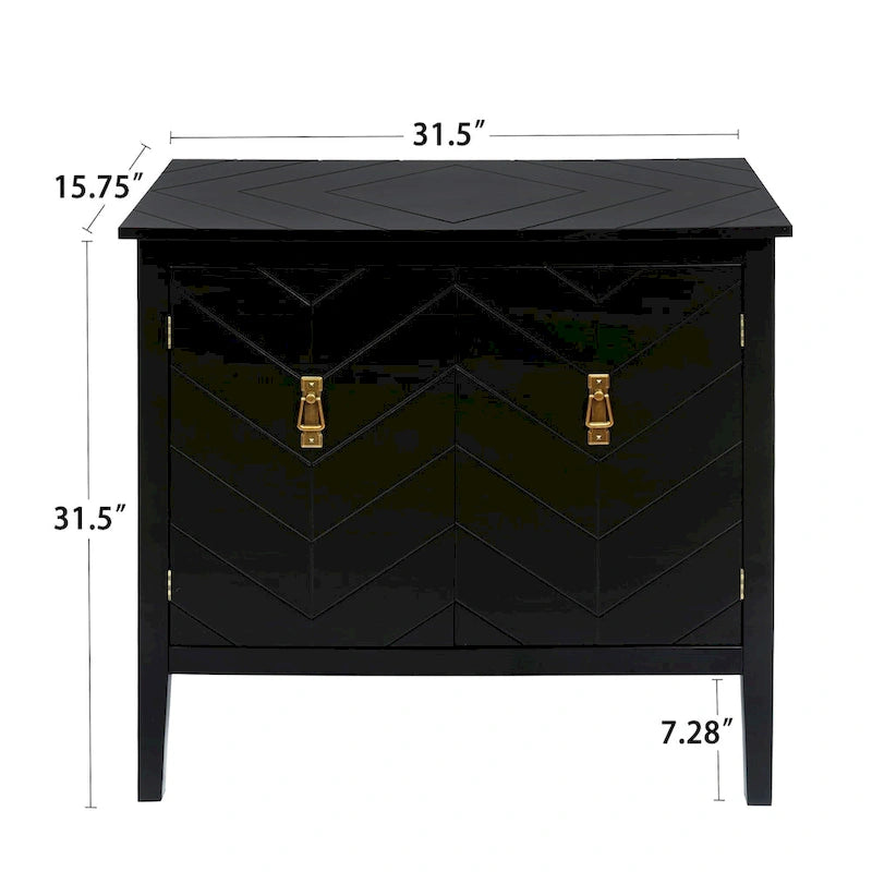 Meuble bas à 2 portes en bois, buffet vintage en bois pour le salon, la salle à manger, le bureau