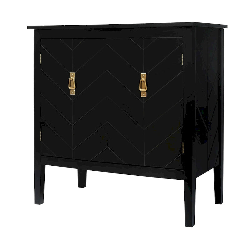 Meuble bas à 2 portes en bois, buffet vintage en bois pour le salon, la salle à manger, le bureau