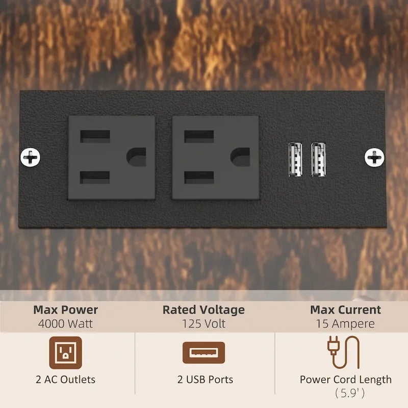 Support d'imprimante industrielle avec ports de charge USB