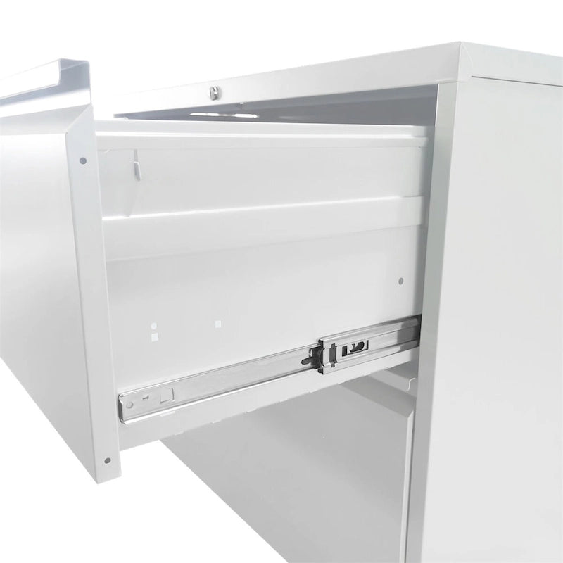Classeur vertical à 2 tiroirs avec serrure, armoire de rangement en acier pour bureau ou maison