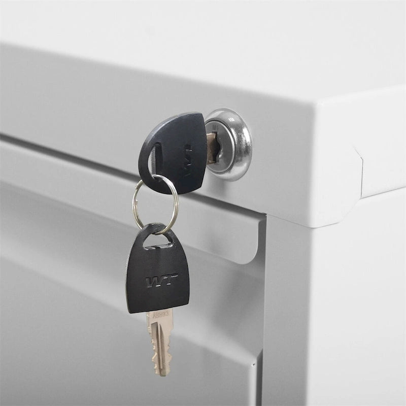 Classeur vertical à 2 tiroirs avec serrure, armoire de rangement en acier pour bureau ou maison