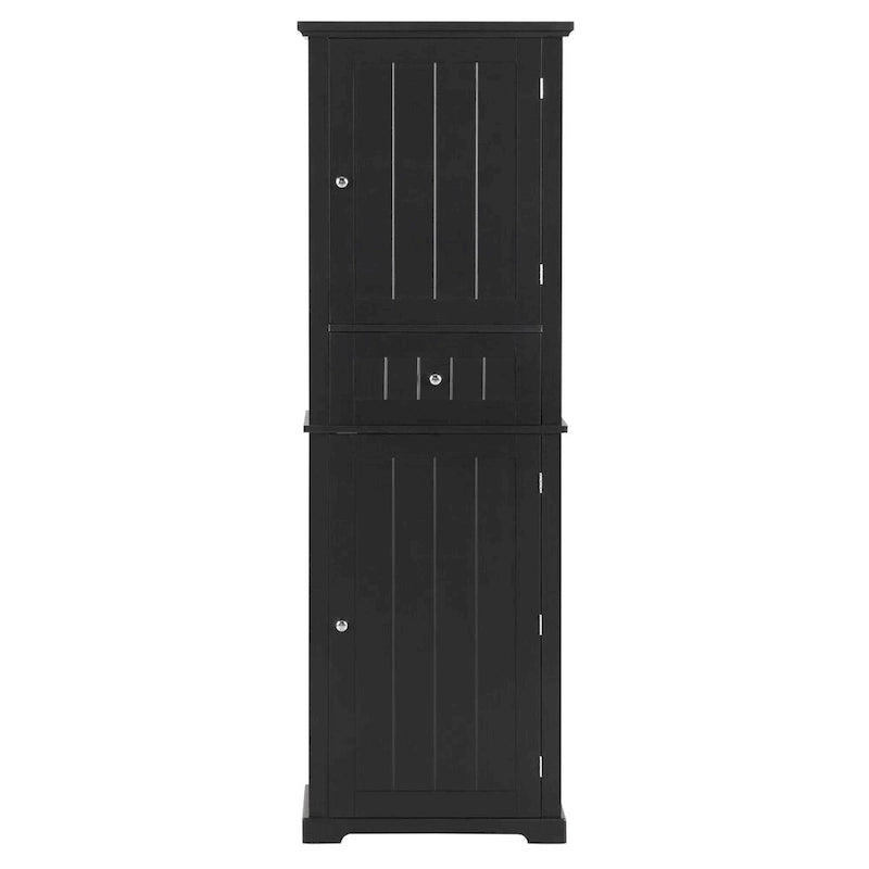 H Meuble Colonne de Rangement avec Tiroir et Étagère Réglable