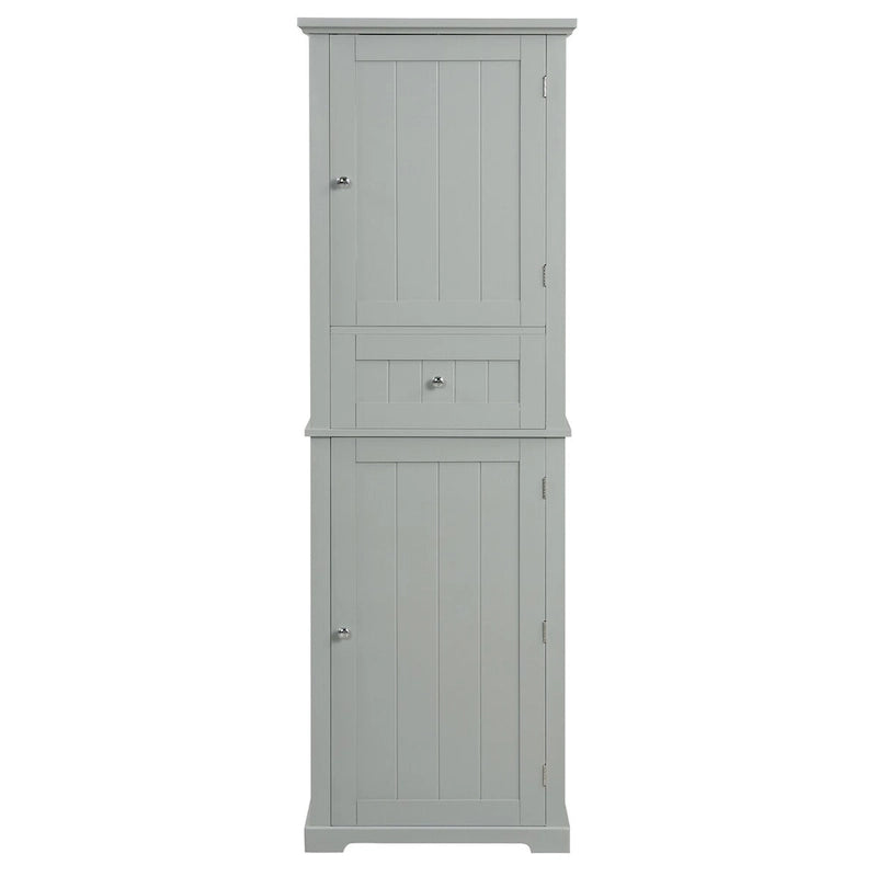 H Meuble Colonne de Rangement avec Tiroir et Étagère Réglable