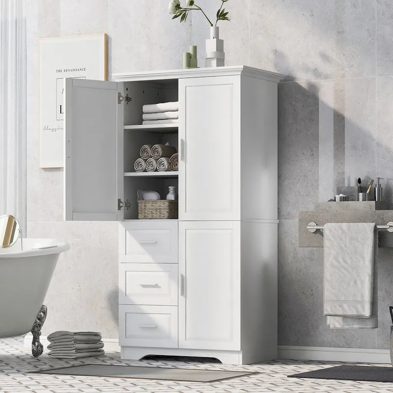 Meuble de rangement de salle de bain avec portes