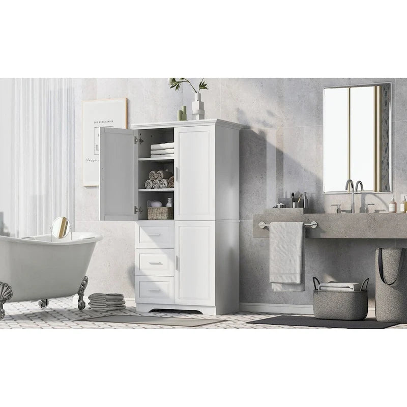 Meuble de rangement de salle de bain avec portes