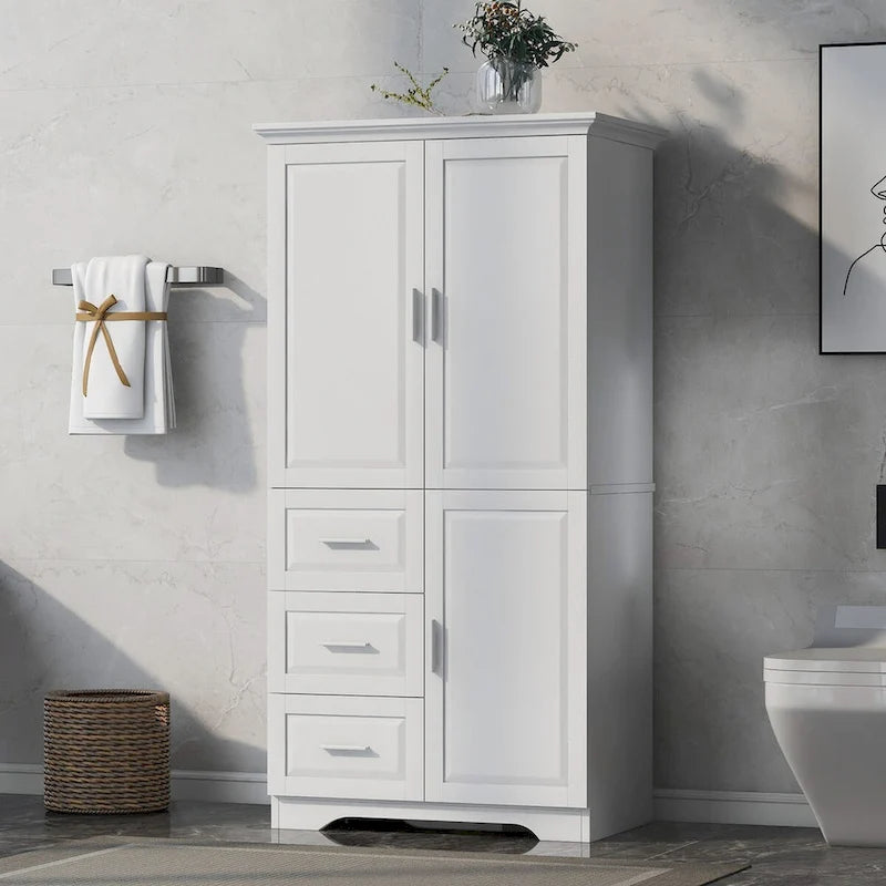 Meuble de rangement de salle de bain avec portes