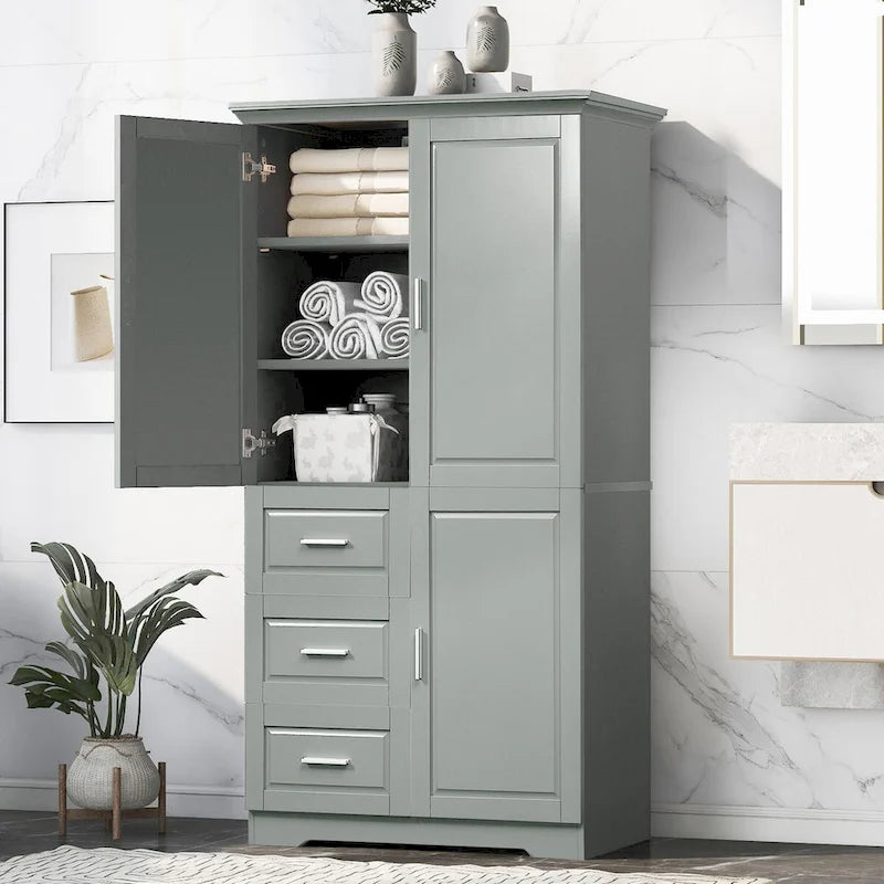 Meuble de rangement de salle de bain avec portes