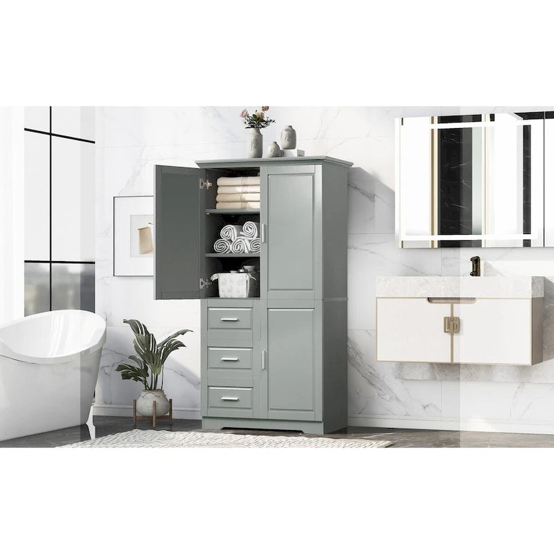 Meuble de rangement de salle de bain avec portes